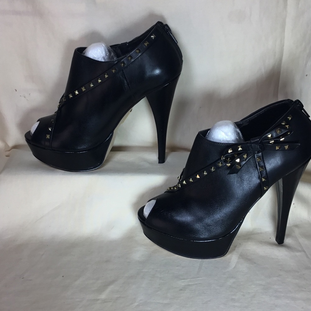 Elegant Black Studded Women's Heels